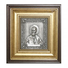 Серебряная икона Иоанн Кронштадтский