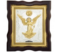 Икона Ангел Хранитель серебро с золотом