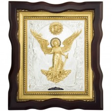 Икона Ангел Хранитель серебро с золотом